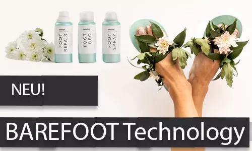 Bild der drei Fußpflegeprodukte Foot Repair, Foot Deo und Foot Spray